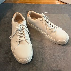 Saturdays NYC white leather sneakers
